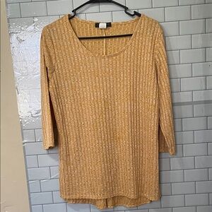 Women Ribbed 3/4 Sleeve Top size 1X
